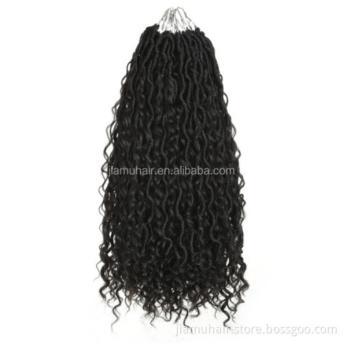 river goddess locs crochet hair pre-looped synthetic crochet braids twist braiding goddess faux locs hair